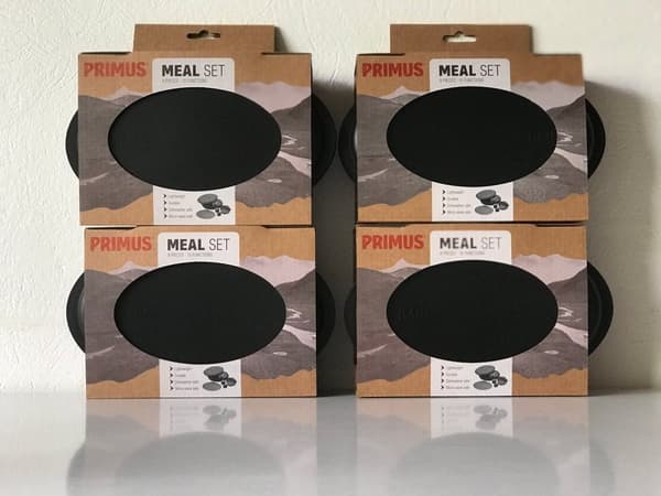 4 x PRIMUS MEALSET, mealkit oudoor, tallrikslåsa, matkit camping