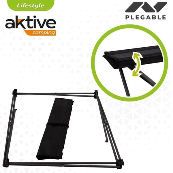 Sammenklappeligt bord Aktive Sort Tekstil 61 x 51 x 50 cm (4 enheder)