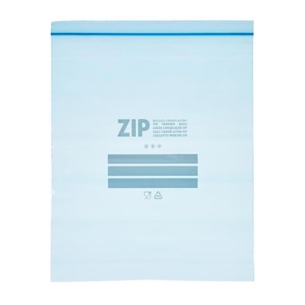 Sæt med genanvendelige poser til fødevarer Leknes 190939000480 Blå Polyetylen 7 L 30 x 40 cm ziplock (12 enheder)