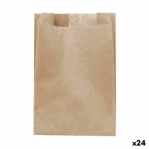 Genanvendelig madpose Algon kraftpapir 16 x 24 cm Engangsanvendelse 20 Dele (24 enheder)
