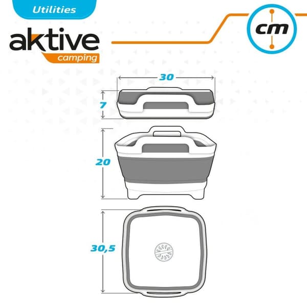 Vask Aktive Foldbar 8,5 L Camping 30,5 x 20 x 30 cm 6 enheder