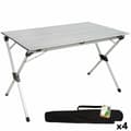 Miniatyrbillede 1 af 5: Sammenklappeligt bord Aktive Sølvfarvet Aluminium 110 x 70 x 70 cm (4 enheder)
