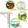 Miniatyrbillede 5 af 6: Bord Aktive 80 x 60 cm Hvid Foldbar Camping