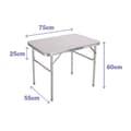 Miniatyrbillede 4 af 4: Sammenklappeligt bord Marbueno 75 x 25/60 x 55 cm
