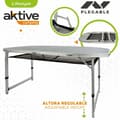 Miniatyrbillede 3 af 6: Sammenklappeligt bord Aktive 149 x 80 x 59 cm Camping