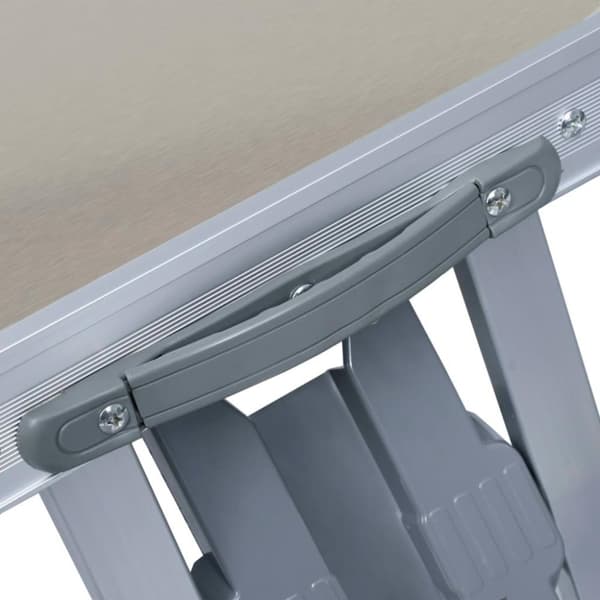 vidaXL Hopfällbart campingbord med 4 sitsar stål aluminium
