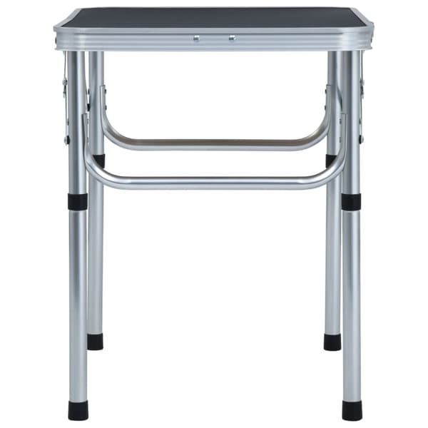 vidaXL Sammenleggbart campingbord grå aluminium 60x45 cm