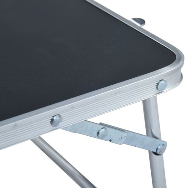 vidaXL Sammenleggbart campingbord grå aluminium 60x40 cm