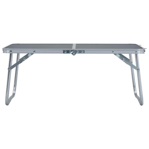 vidaXL Sammenleggbart campingbord grå aluminium 60x40 cm