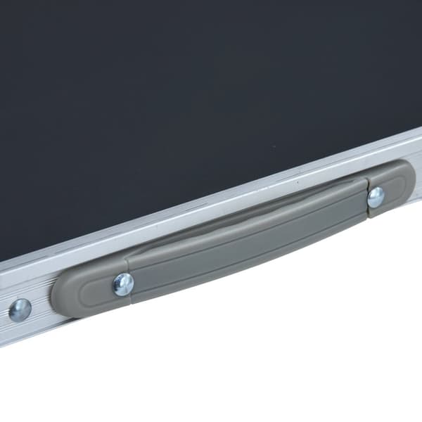 vidaXL foldbart campingbord 60x45 cm aluminium grå