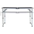 Miniatyrbillede 2 af 9: vidaXL foldbart campingbord 120x60 cm aluminium grå