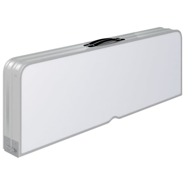 vidaXL Sammenleggbart campingbord med 2 benker aluminium hvit