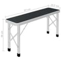 Miniatyrbillede 8 af 8: vidaXL foldbart campingbord med 2 bænke aluminium grå