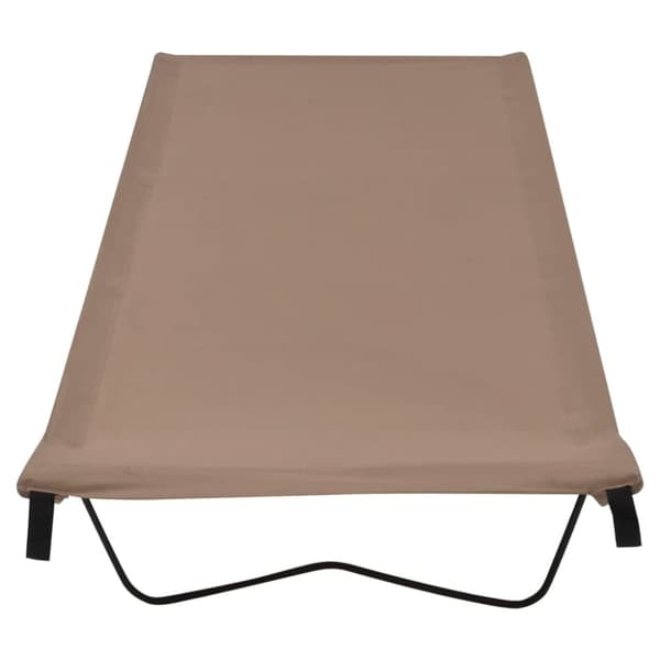 vidaXL Campingsängar 2 st 180x60x19 cm oxfordtyg och stål taupe