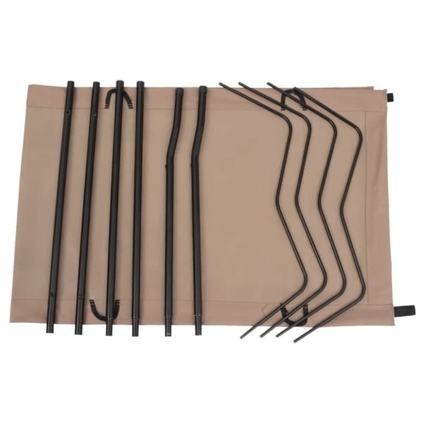 vidaXL Campingsängar 2 st 180x60x19 cm oxfordtyg och stål taupe