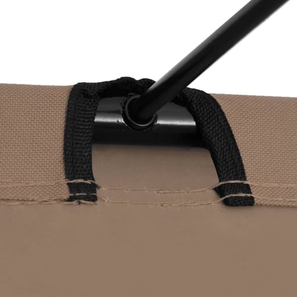 vidaXL Campingsängar 2 st 180x60x19 cm oxfordtyg och stål taupe