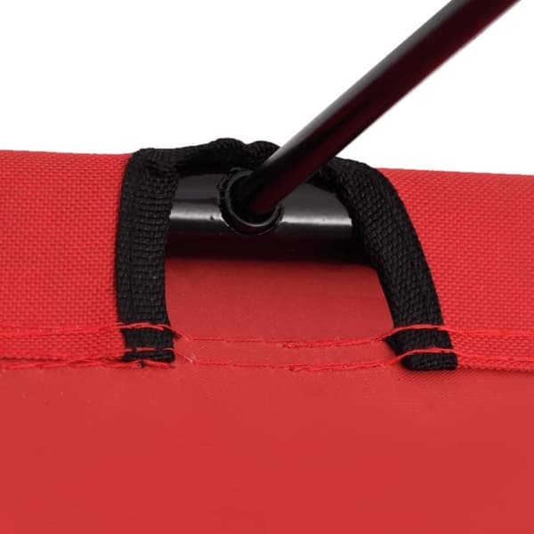 vidaXL Retkisänky 180x60x19 cm Oxford-kangas ja teräs punainen