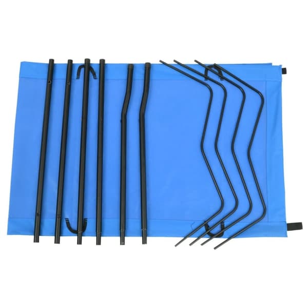 vidaXL Campingsenger 2 stk 180x60x19 cm oxfordstoff og stål blå