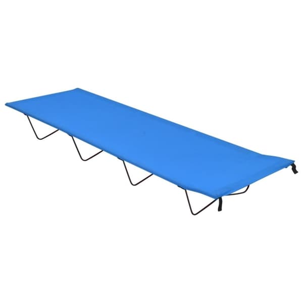 vidaXL Campingsenger 2 stk 180x60x19 cm oxfordstoff og stål blå
