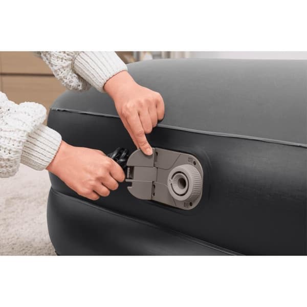 Bestway Luftmadrass med inbyggd fotpump flockad 191x97x46 cm