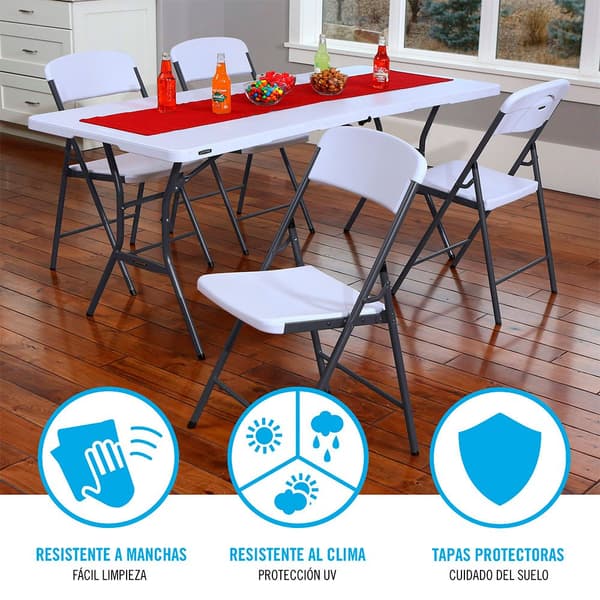 Lifetime Ultra-resistent Foldestol 47x48x84.5 Cm Uv100 Hvid,Sort