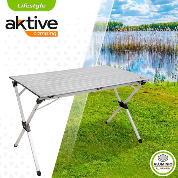 Aktive Aluminium Foldebord 110x70x70 Cm Grå