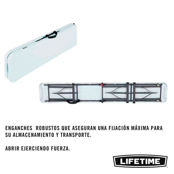 Lifetime Taitettava Penkki 183x29x42 Cm Valkoinen
