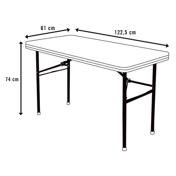 Aktive Taitettava Pöytä 121.5x61x74 Cm Beige