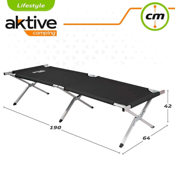 Aktive Campingsäng 190x64 Cm Svart