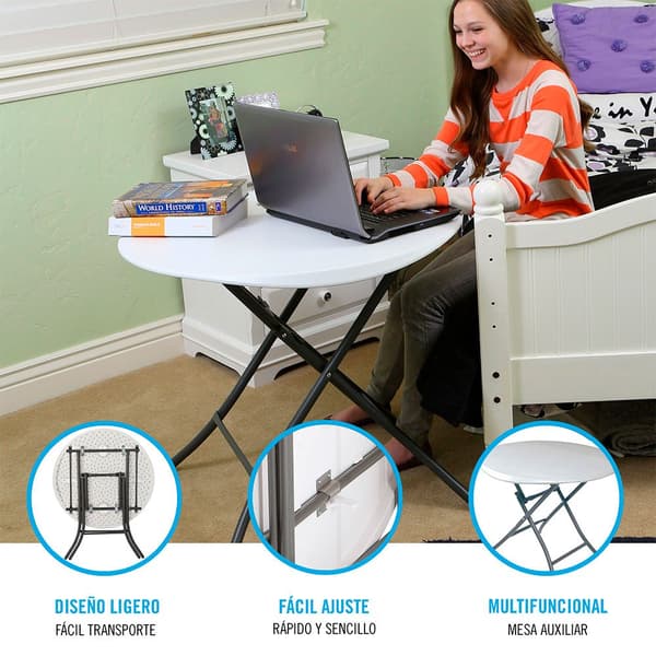Lifetime Ultraresistent Fällbart Bord 84x74 Cm Uv100 Vit,Svart