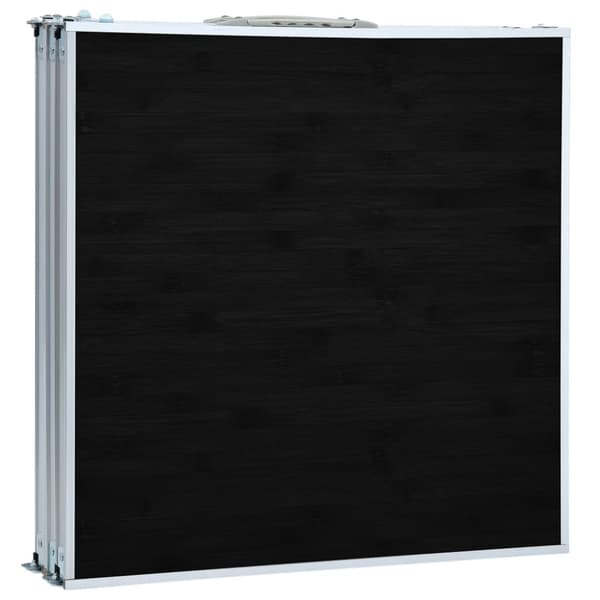 foldbart campingbord 180 x 60 cm aluminium grå