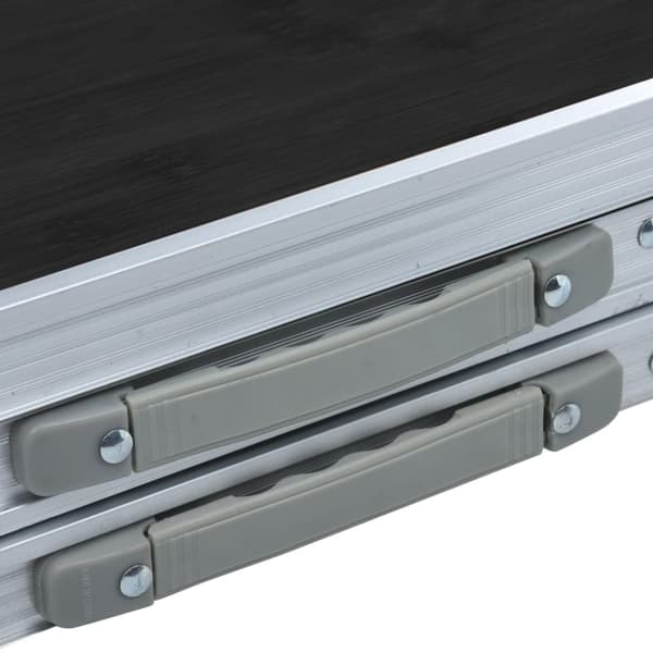 foldbart campingbord 180 x 60 cm aluminium grå