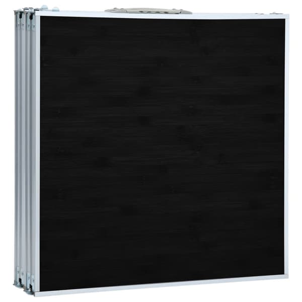Hopfällbart campingbord grå aluminium 240x60 cm