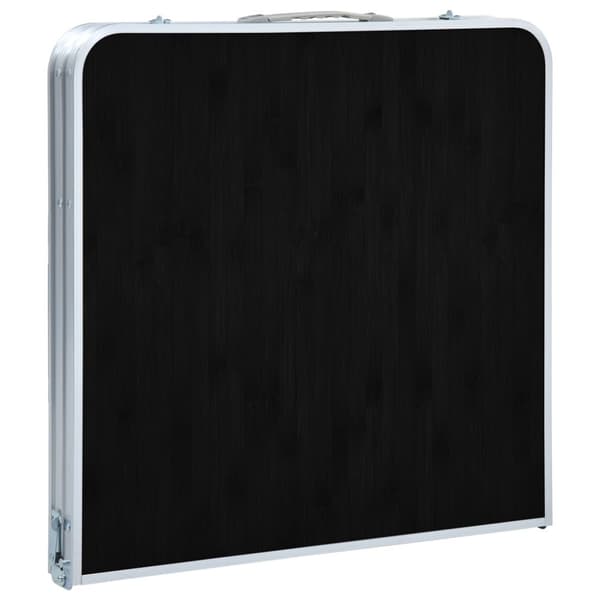 foldbart campingbord 120 x 60 cm aluminium grå