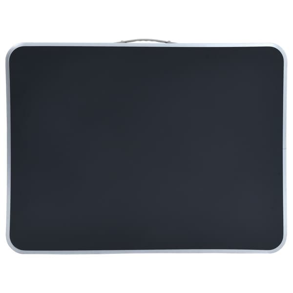 foldbart campingbord med metalstel 80 x 60 cm grå