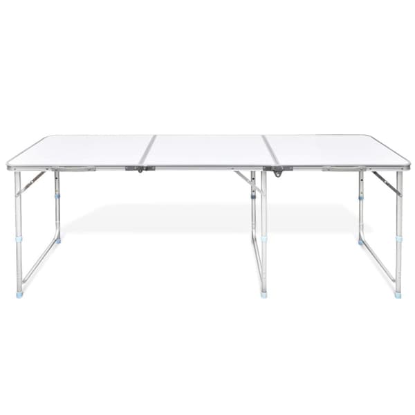 Hopfällbart campingbord med justerbar höjd Aluminium 180 x 60 cm