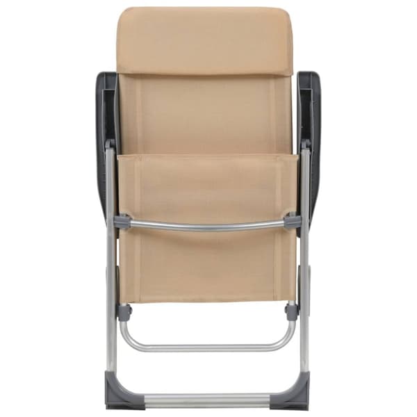 foldbare campingstole 4 stk. aluminium cremefarvet