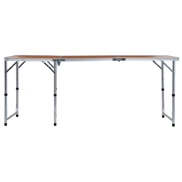 foldbart campingbord aluminium 180 x 60 cm