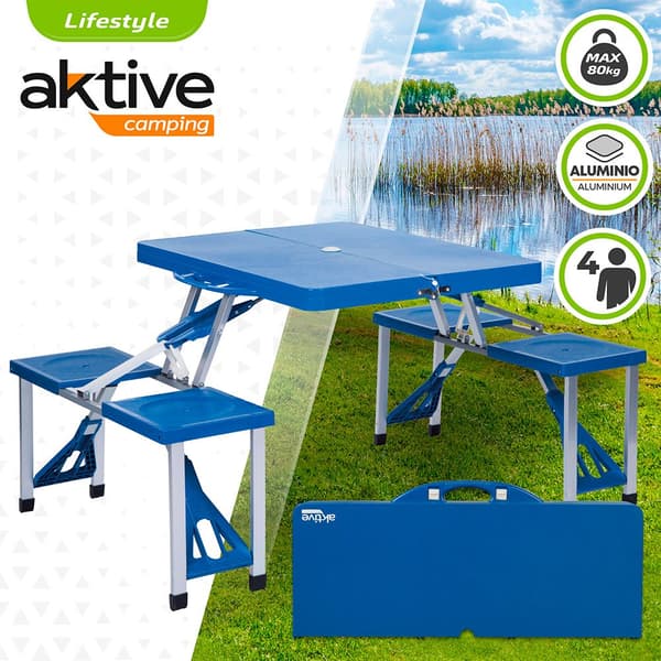 Aktive Bord Med Sits 85x64x67 Cm Blå