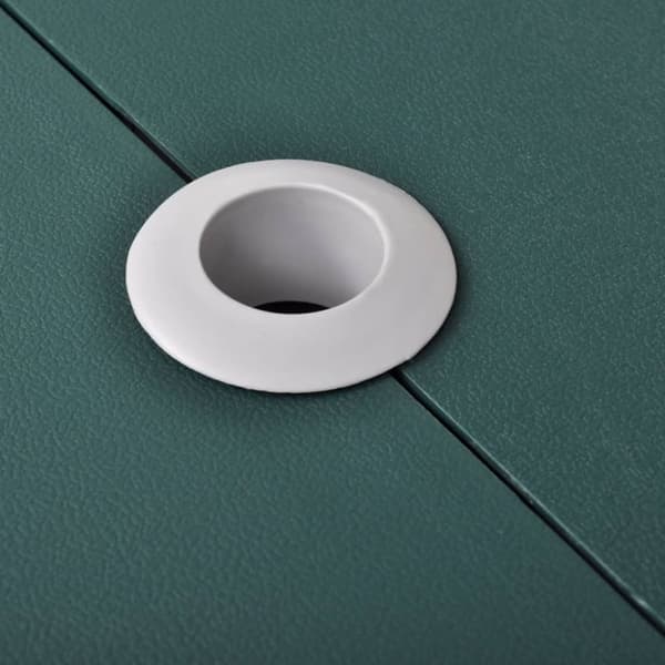 Hopfällbart campingbord med 4 stolar i aluminium ljusgrönt