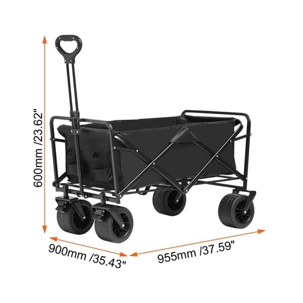 Sammenklappelig Vogn, Sammenklappeligt Design, Alle-Terræn Hjul, Fladt sammenklappeligt 450 lbs