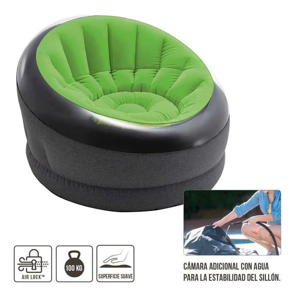 Intex Air Stol Empire Grøn 112x109x69cm