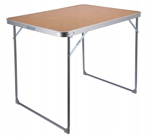 Sammenklappeligt campingbord - brun