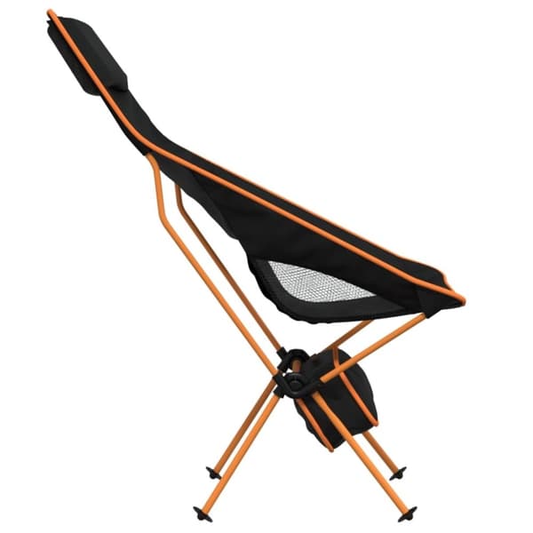 vidaXL Sammenleggbare campingstoler 2 stk svart oxfordstoff aluminium