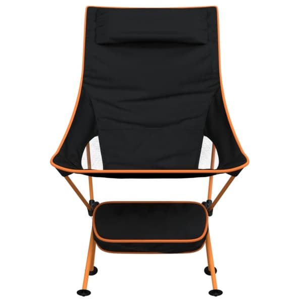 vidaXL campingstole 2 stk. foldbare oxfordstof og aluminium sort