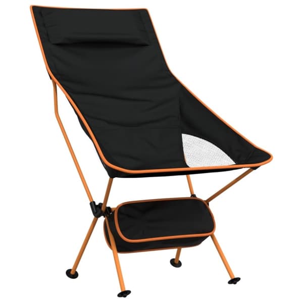 vidaXL campingstole 2 stk. foldbare oxfordstof og aluminium sort