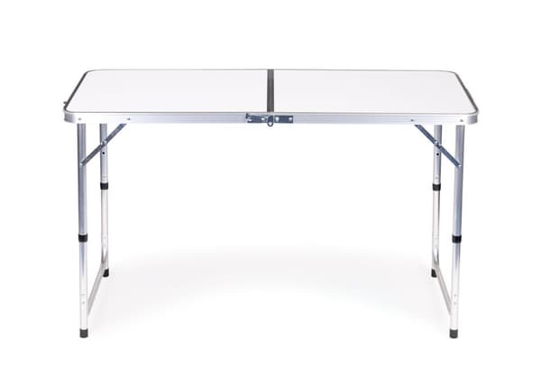 Sammenklappeligt campingbord - 120x60 cm - justerbar højde - 4,6 kg