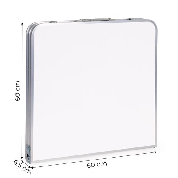 Sammenklappeligt campingbord - 120x60 cm - justerbar højde - 4,6 kg
