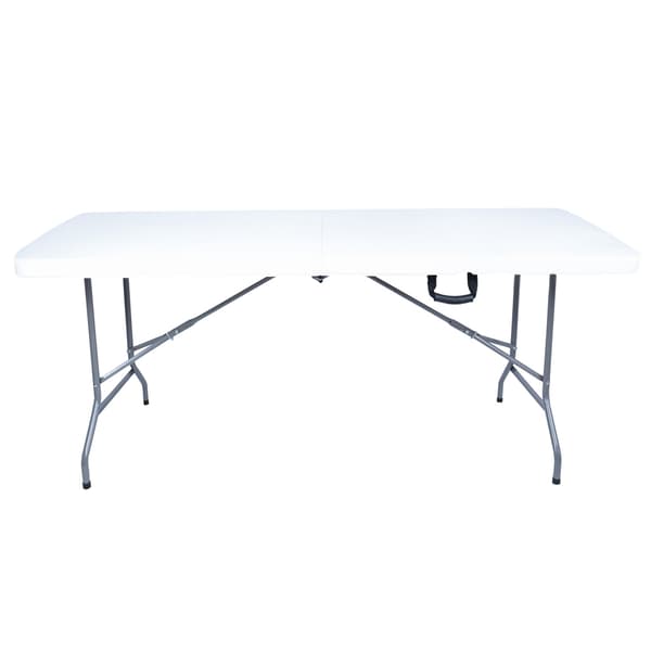 Fällbart bord och bänkar - plast - 183x130 cm