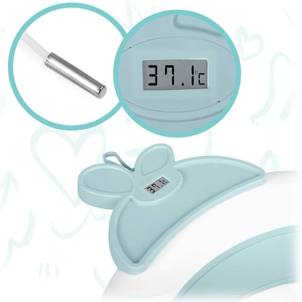 Babybadekar med termometer RK-282 Hvid og Blå